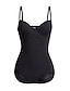 cheap Bodysuits-Corset Women&#039;s Bodysuits Shapewears Office Party &amp; Evening Running Gym Black Camel Sport Breathable Overbust Corset Lace Up Backless Tummy Control Push Up Pure Color Summer Fall Winter