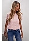 cheap Women&#039;s Blouses &amp; Shirts-Women&#039;s Blouse Shirt Blue Pink Brown Plain Short Sleeve Daily Weekend Streetwear Casual Round Neck Regular S