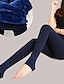 cheap Leggings-Women&#039;s Fleece Pants Normal Fleece Plain Black Red Fashion Mid Waist Full Length Daily Fall &amp; Winter