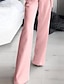 cheap Women&#039;s Jumpsuits-Women&#039;s Jumpsuit Lace up Solid Color Square Neck Elegant Prom Vacation Straight Regular Fit Short Sleeve Pink S M L Spring