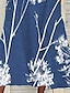 abordables Robes à motifs-Femme Robe casual Imprimer Col V Robe mi-longue du quotidien Manche Courte Eté Printemps