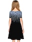 preiswerte 3D Shining Vision Kleid-Mädchen' 3D Graphic Kleid Kurzarm 3D-Druck Sommer Frühling Urlaub Täglich Festtage Kuschelig Brautkleider schlicht Süß kinderkleidung 3-12 Jahre A Linie Kleid Übers Knie Regular Fit