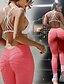 cheap Yoga Leggings &amp; Tights-Women&#039;s Yoga Pants Scrunch Butt Ruched Butt Lifting Pocket Tummy Control Butt Lift 4 Way Stretch High Waist Fitness Gym Workout Running Tights Leggings Bottoms Fashion Apple Green Rust Red White