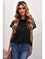 cheap Women&#039;s Blouses &amp; Shirts-Women&#039;s Blouse Plain Daily Weekend Blouse Shirt Short Sleeve Round Neck Casual Streetwear Black Blue Pink S