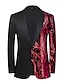 billige Blazer og jakke-herrepaljetter blazer 70-talls disco glitter partyblazer regular fit for mardi gras kostyme blazere rød blå 2024