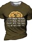 cheap Men&#039;s 3D T-shirts-Men&#039;s T shirt Tee Sports Designer Casual Summer Short Sleeve Black Blue Brown Green Gray Graphic Dog Letter Print Crew Neck Outdoor Street Print Clothing Clothes Sports Designer Casual