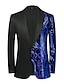 voordelige Blazer &amp; Jas-heren pailletten blazer jaren &#039;70 disco glitter feestblazer regular fit voor mardi gras kostuum blazers rood blauw 2024
