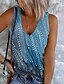 voordelige Damestanktops &amp; hemdjes-Dames Singlet Camis blauw Geel Khaki Geometrisch Amerikaanse vlag nappi Afdrukken Mouwloos Feestdagen Weekend Streetwear Casual V-hals Normaal S / 3D-afdrukken