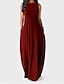 رخيصةأون فساتين عادية-نسائي لباس غير رسمي فستان سوينج فستان طويل ماكسي زهري فاتح أسود أصفر بدون كم لون سادة جيب الصيف الربيع رقبة عالية مدورة كاجوال 2023 S M L XL XXL 3XL 4XL 5XL
