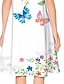 Χαμηλού Κόστους 3d φορέματα κοριτσιών-Παιδιά Λίγο Κοριτσίστικα Φόρεμα Φλοράλ Πεταλούδα Ζώο Φόρεμα σε γραμμή Α Καθημερινά Αργίες Διακοπές Στάμπα Λευκό Πάνω από το Γόνατο Κοντομάνικο Καθημερινό χαριτωμένο στυλ Γλυκός Φορέματα