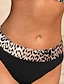 billige Bikinisæt-Dame Normal Badetøj Bikini 2 stk badedragt 2 stk Leopard Med stropper Ferie Sexet Badedragter