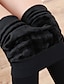 halpa Leggingsit-naisten fleecevuoratut leggingsit lämpimät täyspitkät talvi legginsit joustavat keskivyötäröiset muoti päivittäin musta punainen yksikokoinen syksy&amp;amp; talvi