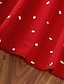 abordables Robes-Enfants Fille Robe Pois Manche Courte du quotidien Manche Gigot Princesse Doux Coton Mi-long Robe Trapèze Eté Printemps 4-12 ans Rouge