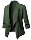 cheap Blazers-Women&#039;s Blazer Fall Spring Summer Office / Career WorkWear Outdoor Regular Coat V Neck Slim Work Casual St. Patrick&#039;s Day Jacket Long Sleeve Basic Solid Color Navy Wine Red Green