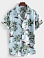cheap Hawaiian Shirts-Men&#039;s Summer Hawaiian Shirt Shirt Graphic Patterned Hawaiian Aloha Coconut Tree Design Collar Street Daily Button-Down Short Sleeve Regular Fit Tops Designer Casual Hawaiian Comfortable Light Pink