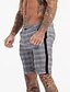 cheap Chino Shorts-Men&#039;s Chino Shorts Shorts Pocket Casual Casual / Sporty Sports Outdoor Casual Daily Micro-elastic Breathable Outdoor Sports Grid / Plaid Mid Waist Black+Grey Gray M L XL