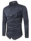 cheap Men&#039;s Shirts-Men&#039;s Shirt Solid Colored Classic Collar Daily Long Sleeve Slim Tops Chinoiserie White Black Red