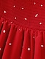 preiswerte Kleider-kinderkleidung Mädchen Kleid Punkt Kurzarm Täglich Puffärmel Prinzessin Süß Baumwolle Knielang A Linie Kleid Sommer Frühling 4-12 Jahre Rote
