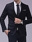 cheap Suits-Black White Pink Men&#039;s Wedding Party Evening Suits 2 Piece Solid Colored Notch Standard Fit Single Breasted One-button 2024
