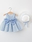 Χαμηλού Κόστους Φορέματα-Παιδιά Κοριτσίστικα Φόρεμα Λουλούδι Αμάνικο Καθημερινά Διακοπές Διακοπές χαριτωμένο στυλ Γλυκός Βαμβάκι Καλοκαίρι 2-8 χρόνια Μπλε Απαλό Βυσσινί Πορτοκαλί