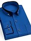 abordables Camisas de vestir-Hombre Camisa para Vestido Estampados Cuello Vuelto Negro Blanco Azul Marino Azul claro Boda Trabajo Manga Larga Abotonar Ropa Moda Negocios Formal Casual