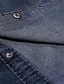 cheap Denim Tops-Men&#039;s Shirt Summer Shirt Button Up Shirt Jeans Shirt Cargo Shirt Denim Shirt Light Blue Navy Blue Light Grey Dark Grey Short Sleeve Plain Turndown Street Casual Denim Clothing Apparel Denim Retro