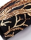 tanie Garnitury-Czarne złoto męskie garnitury na studniówkę cekiny garnitury na imprezę wzorzyste 2-częściowe błyszczące, dopasowane dopasowanie jednorzędowy zapinany na jeden guzik 2024