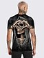 cheap Men&#039;s 3D T-shirts-Men&#039;s T shirt Tee Sports Designer Casual Summer Short Sleeve Navy-blue Black Army Green Skull Graphic Prints Skeleton Print Crew Neck Outdoor Street Print Clothing Clothes Sports Designer Casual