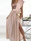 cheap Party Dresses-Women‘s A Line Dress Maxi long Dress Pink Sleeveless Solid Color Split Ruched Spring Summer Party One Shoulder Elegant Modern 2022 S M L XL 2XL 3XL