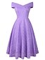cheap Vintage Dresses-Women&#039;s Lace Dress Midi Dress Light Purple Black Sleeveless Pure Color Lace Spring Summer Off Shoulder 1950s Party 2022 S M L XL XXL 3XL