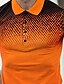 abordables Polo 3d-Hombre POLO Camiseta de golf Patrones de Rombo Cuello Vuelto Naranja Impresión 3D Calle Diario Manga Corta 3D Abotonar Ropa Moda Casual Cómodo / Playa
