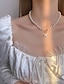 Недорогие Ожерелья и подвески-1шт Ожерелья с подвесками For Жен. Свадьба Вечерние Подарок Сплав Классический Сердце