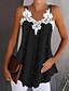 cheap Tank Tops &amp; Camis-Women&#039;s Tank Top Camis Wine Black Polka Dot Lace Flowing tunic Sleeveless Holiday Streetwear Casual V Neck Regular S