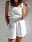 cheap Women&#039;s Two Piece Sets-Women&#039;s Tracksuit Shorts Sets Streetwear White Casual Daily Plain Square Neck Shorts S M L XL