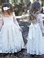 cheap Girls&#039; Dresses-Kids Little Dress Girls&#039; Jacquard Party Wedding White Black Pink Maxi Long Sleeve Princess Dresses Fall Spring Regular Fit 3-10 Years / Summer