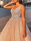 cheap Prom Dresses-Ball Gown Evening Gown Sparkle &amp; Shine Dress Quinceanera Prom Floor Length Sleeveless V Neck Satin with Crystals Sequin 2024