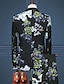 Недорогие Костюмы-Черные, белые, темно-зеленые мужские костюмы для выпускного вечера с рисунком, однобортный костюм из 2 предметов, на одной пуговице, 2024
