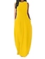 رخيصةأون فساتين عادية-نسائي لباس غير رسمي فستان سوينج فستان طويل ماكسي زهري فاتح أسود أصفر بدون كم لون سادة جيب الصيف الربيع رقبة عالية مدورة كاجوال 2023 S M L XL XXL 3XL 4XL 5XL