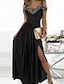 cheap Party Dresses-Women&#039;s Party Dress Maxi long Dress Black Short Sleeve Print Sequins Ruched Spring Summer V Neck Elegant Modern Party 2022 S M L XL 2XL 3XL