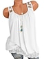 Χαμηλού Κόστους Γυναικεία Αμάνικα &amp; Καμισόλες-Γυναικεία Μεγάλα Μεγέθη Δαντελένιο πουκάμισο Αμάνικη Μπλούζα Λευκό πουκάμισο με δαντέλα Συμπαγές Χρώμα Δαντέλα Κουρελού Καθημερινά Εξόδου Σαββατοκύριακο Βασικό Καθημερινό Αμάνικο Στράπλες Μαύρο