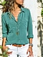 cheap Women&#039;s Clothing-women&#039;s shirts lapel long-sleeved shirts women&#039;s clothing solid color pockets blouse