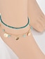 abordables bracelets de cheville-Bracelet de cheville mode simple Femme Bijoux de Corps Pour du quotidien Plage Classique Alliage Argent Dorée 1 PCS