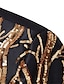 abordables Trajes-Trajes de graduación para hombre de oro negro, trajes de fiesta de graduación con lentejuelas, estampados, 2 piezas, brillo, corte a medida, un solo pecho, un botón, 2024