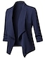 cheap Blazers-Women&#039;s Blazer Fall Spring Summer Office / Career WorkWear Outdoor Regular Coat V Neck Slim Work Casual St. Patrick&#039;s Day Jacket Long Sleeve Basic Solid Color Navy Wine Red Green