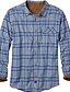 cheap Flannel Shirts-Men&#039;s Flannel Shirt Casual Outdoor Classic Print Check  Plaid Graphic Patterned Turndown Street Daily Button-Down Long Sleeve Tops Fashion Comfortable Wine Green Blue Winter Spring Fall Warm