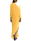 זול שמלות עם הדפס-בגדי ריקוד נשים שמלת קז&#039;ואל שמלה אתנית שמלה משוחררת שמלה ארוכה שמלת מקסי צהוב חאקי כחול בהיר שרוול ארוך פרחוני דפוס קיץ אביב צווארון V אופנתי שמלת חורף חופשה שמלת סתיו מונח בצורה רפויה 2023 S M L XL