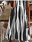 cheap Super Sale-Women&#039;s Knee Length Dress Strap Dress Black Blue Sleeveless Print Striped Color Block Abstract V Neck Spring Summer Party Stylish Casual Romantic 2022 S M L XL XXL 3XL / 3D Print