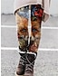preiswerte Leggings-Damen Strumpfhosen Leggins Polyester Bedruckt Designer Mittlere Taillenlinie In voller Länge Schwarz Grün