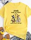 cheap Tees &amp; T Shirts-Women&#039;s T shirt Tee Dog Daily Short Sleeve U Neck Basic Cotton Regular S