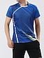 economico Abbigliamento da golf maschile-Per uomo Maglia Atletica Blu Manica corta Protezione solare Leggero Maglietta Abbigliamento da golf Abbigliamento Abiti Abbigliamento